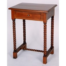 Mahogany Barley Twist Side Table