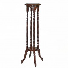 Mahogany Barley Twist Plant Stand